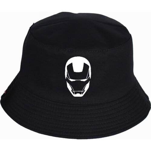 Iron man Logo Hat Women Mens Panama Bucket Hat Iron man Racing Car Design Flat Sun Visor Fishing Fisherman Hat