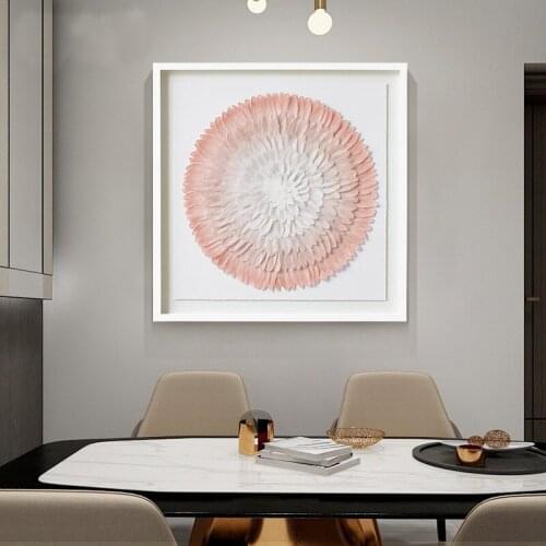 Feather Gradient Living Room Decoration Painting Model Room Dining Room Childrens Bedroom Bedside Canvas Hanging Paintings