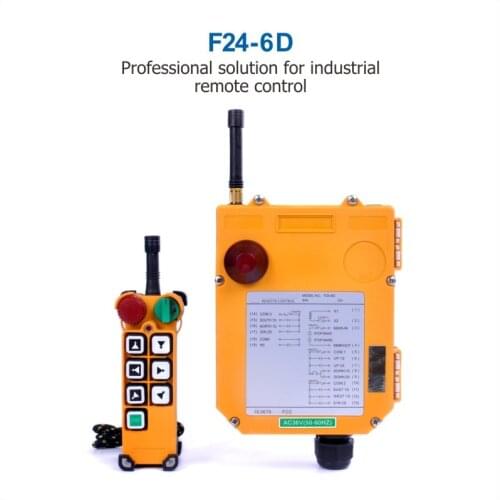 Industrial Remote Control F24-6D Hoist Crane Lift Button Switch 6 Double Buttons 1 receiver 1 transmitter for truck hoist crane
