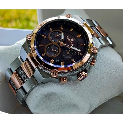 Raymond Swiss Rym 5211 Rope Detailed Case Steel Male Sleeve Saati̇ Classic Stylish Model Europe America Fashion Watches Swiss Watches