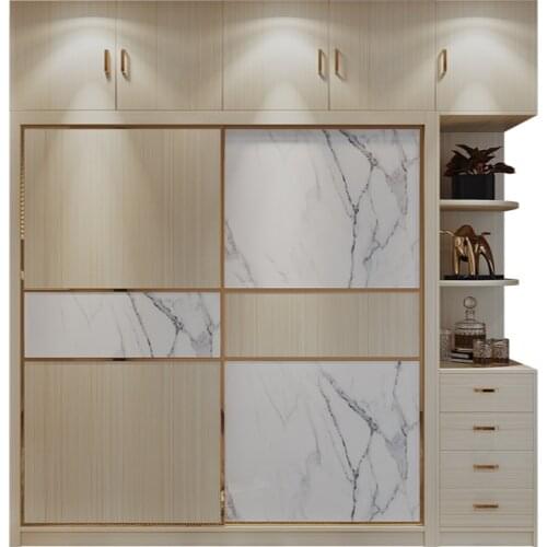 Sliding door wardrobe bedroom household wardrobe door sliding door cabinet integrated storage wardrobe