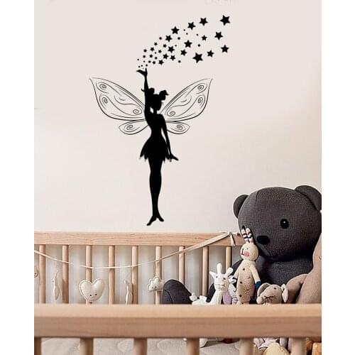 Fairy Tale Magic Girl Vinyl Art Stickers Nursery Wall Decals Girls Room Waterproof Decoration Self Adhesive Wallpaper ZB046