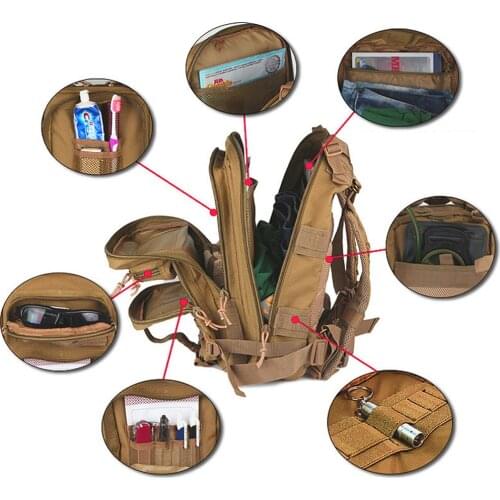 Outdoor Military Rucksacks 1000D Nylon 30L Waterproof Tactical backpack Sports Camping Hiking Trekking Fishing Hunting Bags