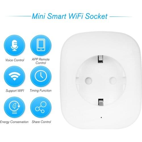 SA-P202A WIFI Smart Socket Plug Voice Control for Amazon Alexa Google Home IFTTT Smart Home Plug Power Sockets Home Automation