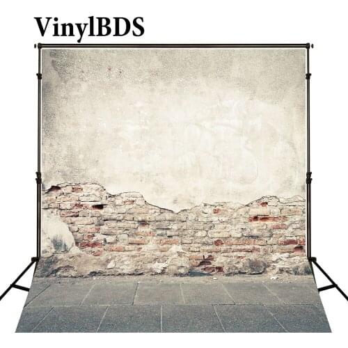 VinylBDS Brick Wall Backdrop Vintage Mottled Wall Naked Baby Background Washable Wrinkle Free Photography Backdrop for Studio