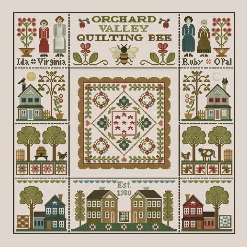 Embroidery-The Bees of the Orchard Farm 54-54 Cross Stitch Kit Packages Counted Cross-Stitching Kits Cross stich Set