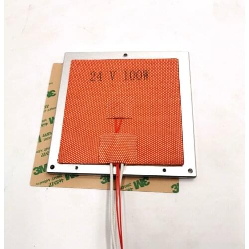 Funssor 1set Voron 0.1 3D printer build plate silicone Heater Heatbed PEI kit with 3M 24V 100W silicone heat pad