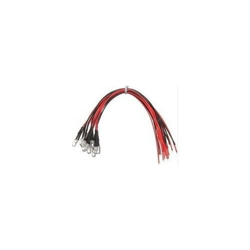 10pcs/lot Pre Wired Ultra Bright White 5mm LED Set Light Lamp Bulb 20cm Prewired For DC 12V