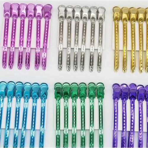 12Pcs/Pack Metal Hairdressing Clip Alligator Hair Clamp Hairpins DIY Barber Salon Hairstyling Sectioning Tools
