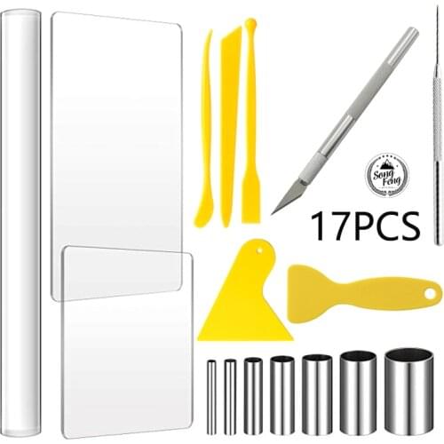 17 Molding Tool Acrylic Rod Scraper Perforated Needle Carving Knife To Assist Acrylic Mud Plate Polymer Clay Molds
