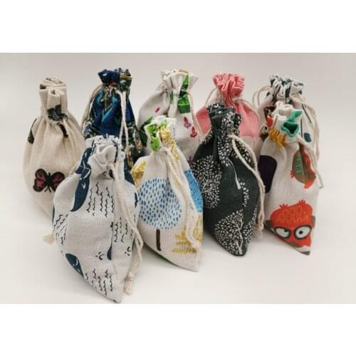 200pcs Cloth Jute Bag Sack Cotton Bag Drawstring Burlap Bag Jewelry Bags Pouch Little Bags For Jewelry Display Storage Gift Bag