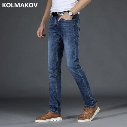 2020 New style fashion Straight Mens Denim Jeans Length Pants Man, Mens High quality Business Classic Jeans men Pencil pants
