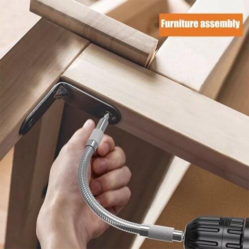 300mm Flexible Shaft Metal Drill Screwdriver Bit Holder Connect Link Multitul Hex Shank Extension Snake Bit