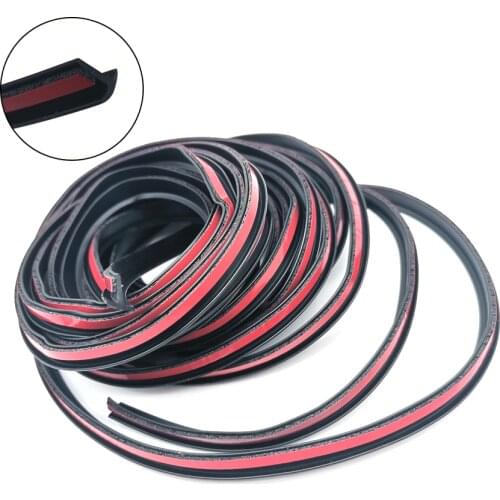 5M Angled T-Type Rubber Seal for Car Side Skirts Headlights Bumper