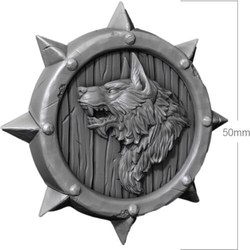 50mm Resin Model Werewolf Shield Figure Unpainted RW-023