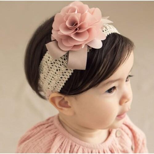 Baby Headband Flower Girls Pink Ribbon Hair Bands for Baby Girls Kids Headbands Turban Newborn Haarband Baby Hair Accessories