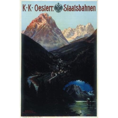 Austria Tourism Travel Posters K.K. Oestrreichische Classic Wall Stickers Canvas Painting Vintage Poster Home Bar Decor Gift