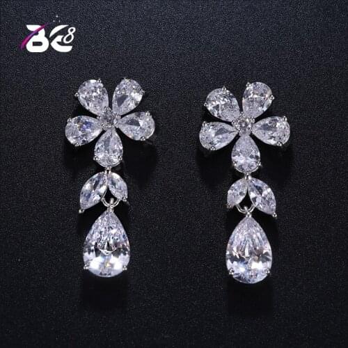 Be 8 2018 New Fashion Style Water Drop Shape Earrings, Flower Dangle Earrings Jewelry for Women E373