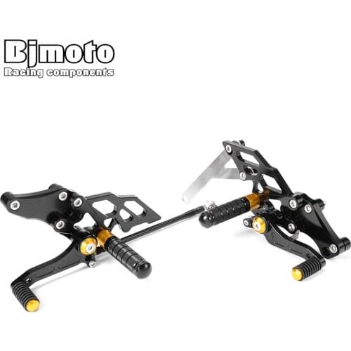 BJMOTO CNC Adjustable Footrest Motorcycle Rearset Footpegs For Yamaha YZF-R15 V3 2017 2018 2019 2020