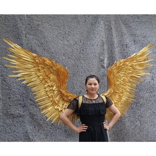 Large Gray Black Feather Fairy Angel Wings Dance Party Wear Halloween Costume Stage Show Performance Props Cosplay Party