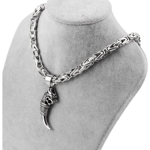 For Mens 6.5mm Pendant Chain Necklace Byzantine imperial chains Stainless Steel Silver color Necklaces Jewelry Emperor Chain