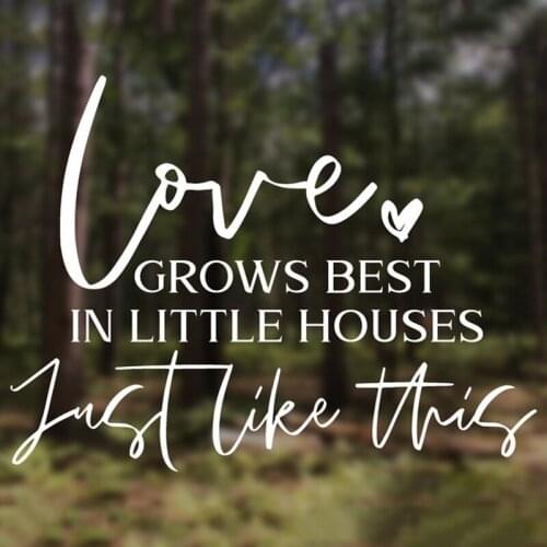 Black/Sliver Love Grows Best in Little Houses Just Like This Car Sticker Laptop Removable Waterproof Window Body Decal CL999