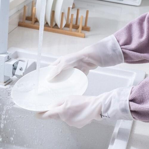 Zhang Ji PVC kitchen washing gloves Clean And Durable Washing Clothes Cleaning Gloves Dishes For Cooking and kitcheen