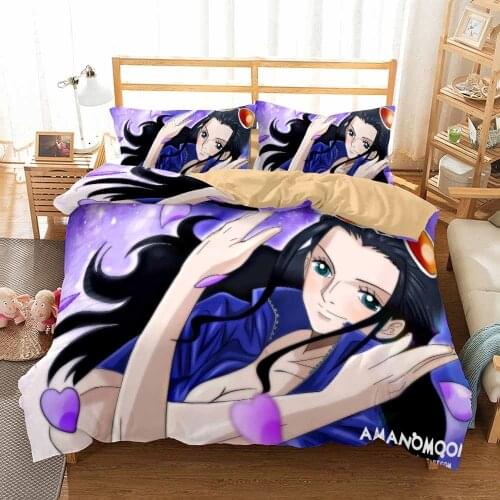 2/3 Pieces One Piece Bedding Set 3D Print Japan Cartoon Anime Duvet Cover For Bedroom Bed Cover Set Twin Queen Bed Quilt Cover