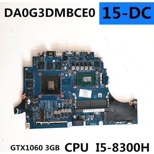 100% working FOR hp omen 15-dc 15t-dc laptop computer motherboard L24338-601 L29338-601 with gtx1060 3gb i5-8300H cpu original D