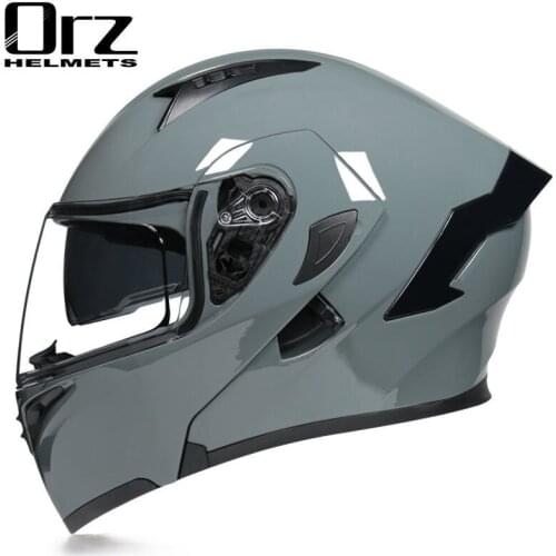 New Cool Full Face Motorcycle Helmets DOT Flip Up Helmet Casque Moto Safe Double Visor Racing Four Seasons Motorcycle Capacetes