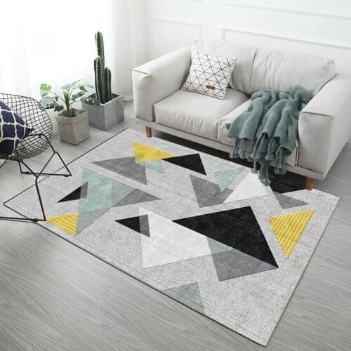 Nordic ins living room carpet bedroom geometric minimalist carpet 3D printing and dyeing model room full of carpet rugs
