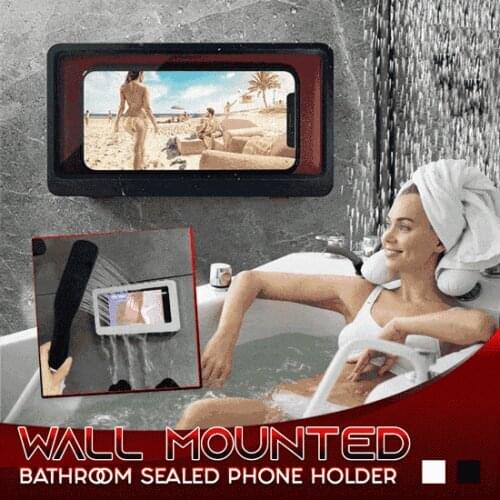 New High Quality Phone Case Bath Wall Mounted Holder Waterproof Phones Storager Sealed Touchable Organizer Travel Portable Decor