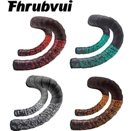 Anti-skid Damping Gradient Bicycle Handlebar Belt Breathable Bi-color Wear-resistant Riding Handlebar Belt for Road Vehicles