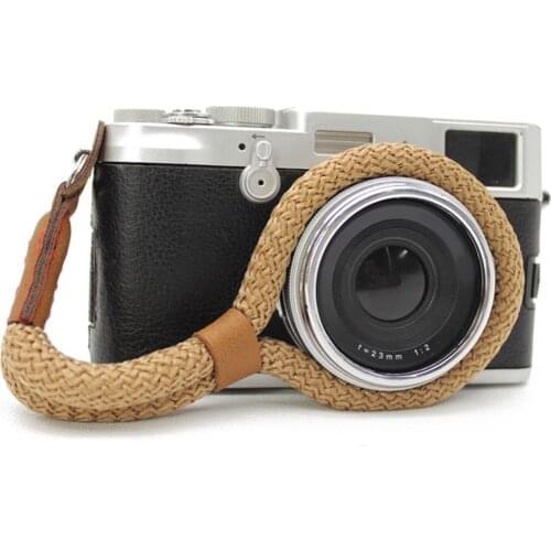 Besegad Handmade Vintage Soft Cotton Camera Carrying Wrist Strap Belt for Canon Sony Nikon Leica DSLR Mirrorless Camera