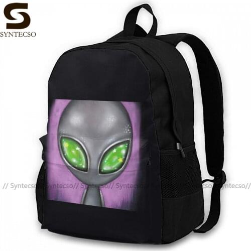 Alien Backpacks Breathable Fun Polyester Backpack Picnic Teen Bags