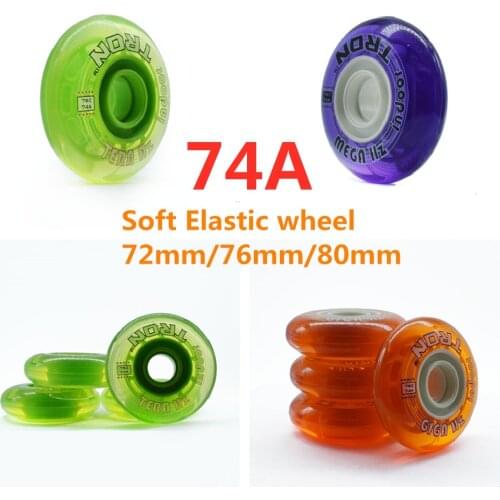 74A Hockey wheel Soft Elastic 72mm 76mm 80mm Indoor Ice hockey Roller Skates shoes Tyre Inline Skating Ruedas Roll 74A 72 76 80
