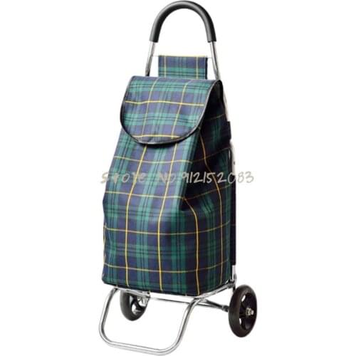 Ultra-light Aluminum Alloy Portable Folding Hand Push-pull Rod Climbing Trailer Home Elderly Shopping And Grocery Shopping Small