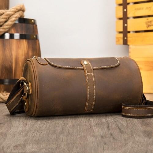 MAHEU Women Fashion Shoulder Bag Genuine Leather Crossbody Bag Round Shape Sling Bags for male female casual shoulder bags