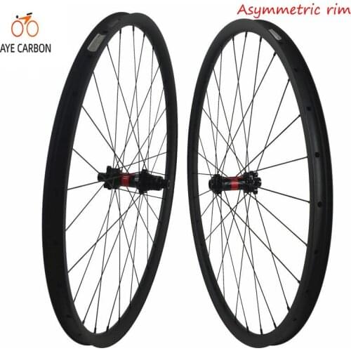 Super light Asymmetric 29er 30mm width carbon wheels mountain bike wheel mtb 29 inch carbon rim 29" wheelset lightweight