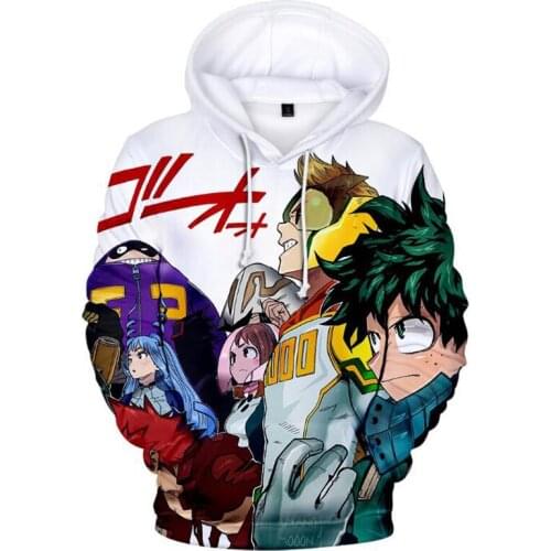 PlusSize 4XL My Hero Academia Hoodie Anime Cosplay Costume Sweatshirts Himiko Toga 3D Hoodies Uniform Men Women College Clothing