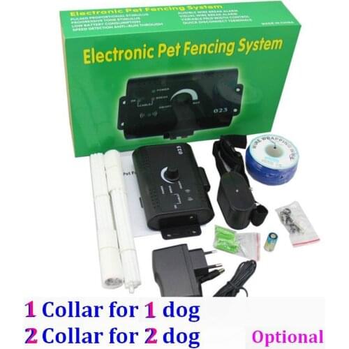 5set/lot Waterproof Pet Fence Dog Underground Electric Fencing System In-Ground Dog Fence Shock Training Collar w-023