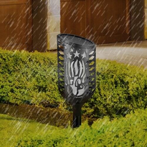 102 LED waterproof solar torch solar flame lamp outdoor garden grass camping simulation flame rain and sun protection