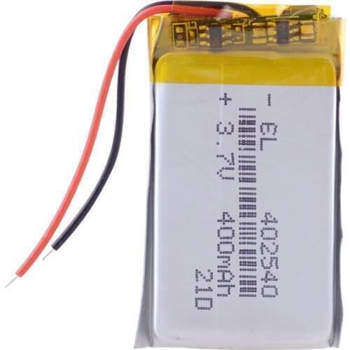 3.7V 400mAh 402540 Polymer Li-ion Battery For bluetooth headset Bracelet Wrist Watch pen GPS PSP PDA MP3 MP4 MP5