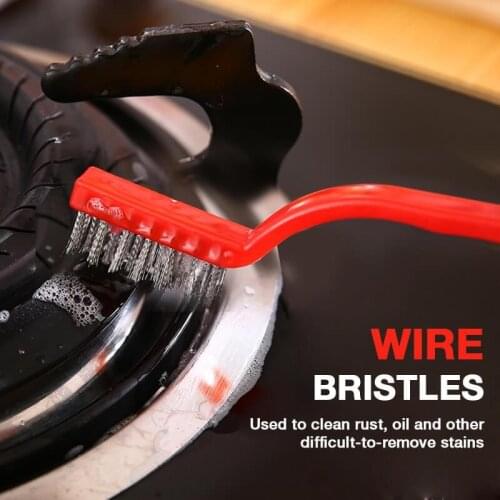 3pcs Gas Stove Cleaning Wire Brush Kitchen Tools Metal Fiber Brush Strong Decontamination Dropshipping