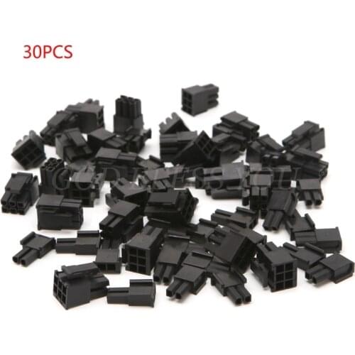 30 Pcs 4.2mm 6+2 Pin Male Power Connector Plastic Shell For PC Graphics Card PCIE Drop Shipping