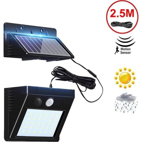 30 LEDs Outdoor Waterproof LED Solar Garden light Lawn lamp PIR Motion Sensor Energy Saving Security Garden Yard Street Lights i