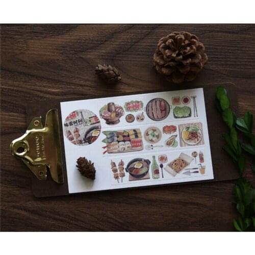 4 Designs Food Theme Washi Tapes Bullet Journal Masking Tape Adhesive Tape DIY Scrapbooking Washi Stickers