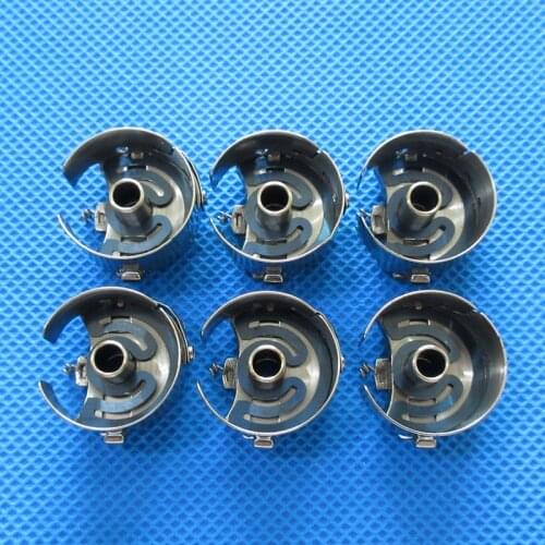 6 Small L Size Pigtail Embroidery Bobbin Cases fits Barudan Melco SWF Tajim