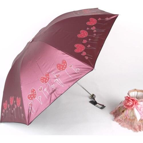 Aurora heart-shaped stamp bex3082 sun umbrella UV umbrella folded umbrella advertising umbrella