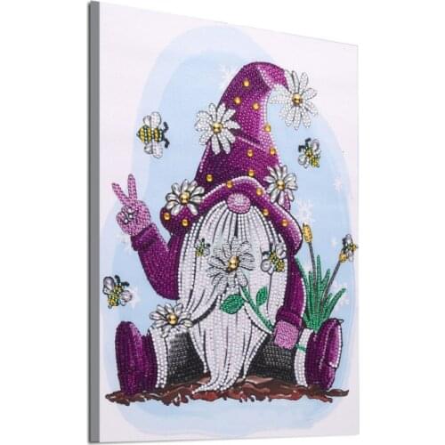 Bee Gnome 5D Special Diamond Painting Embroidery Cross Stitch Rhinestones Decor X6HD